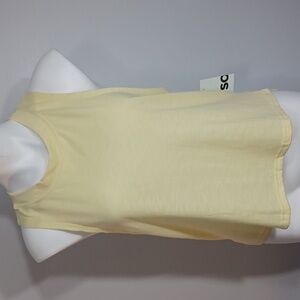 Casual sleeveless yellow top. Yoga. Workout. Everyday. Active.  Size Large.  NWT
